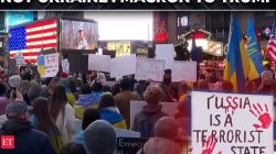 Hundreds rally in Times Square to mark third anniversary of Russia’s Invasion of Ukraine - The Economic Times Video